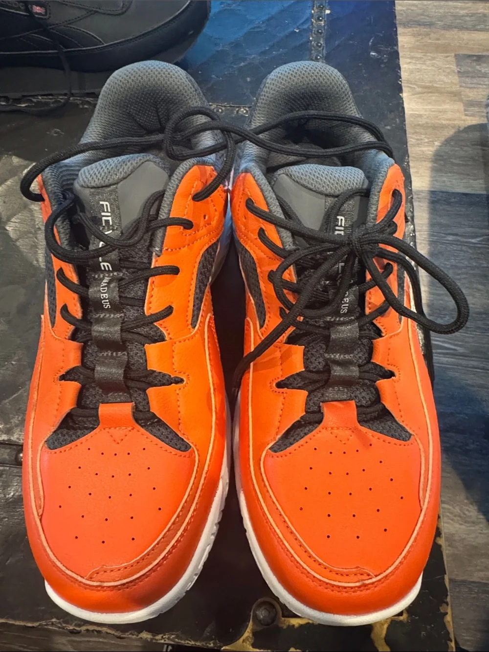 Fila Men’s Athletic Court Shoes in Orange, Navy and White